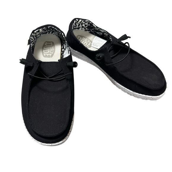 Hey Dude Wendy Basic Wide in Black Odyssey - Picture 1 of 6